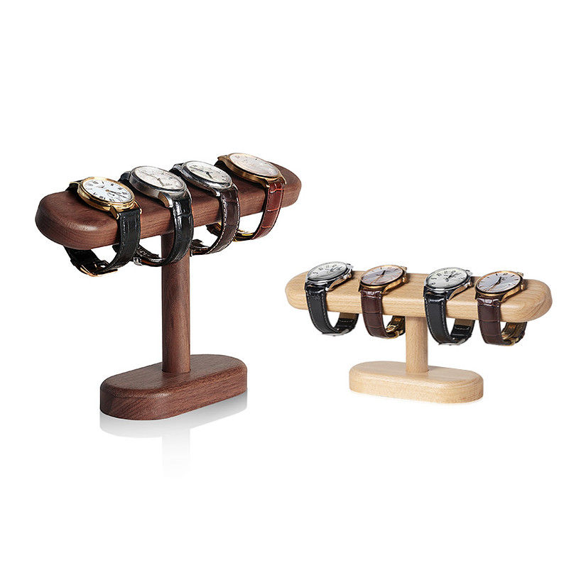 Présentoir bijoux design et support de montre en bois massif pour rangement de montres