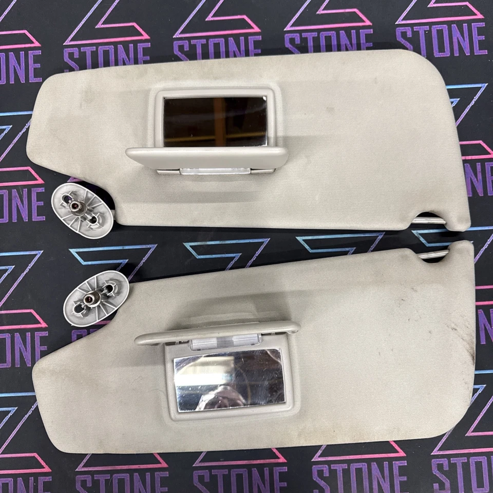 2006-2010 Jeep Commander XK Sun Visors Pair Grey Gray - Image 2 of 4