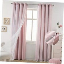 Pink Curtains for Bedroom 90 Inch Long 52"W x 90"L Pack of 2 Blush Pink
