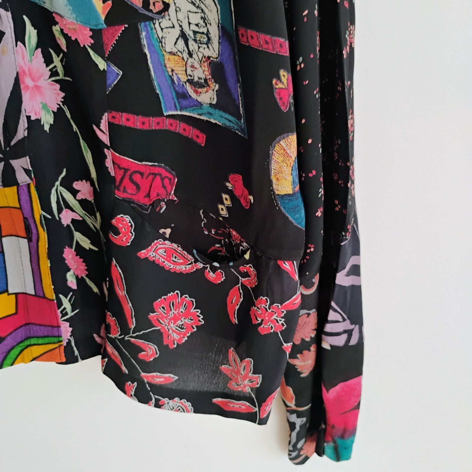 Sacred Threads Luxury Patchwork Look Button Up To… - image 3