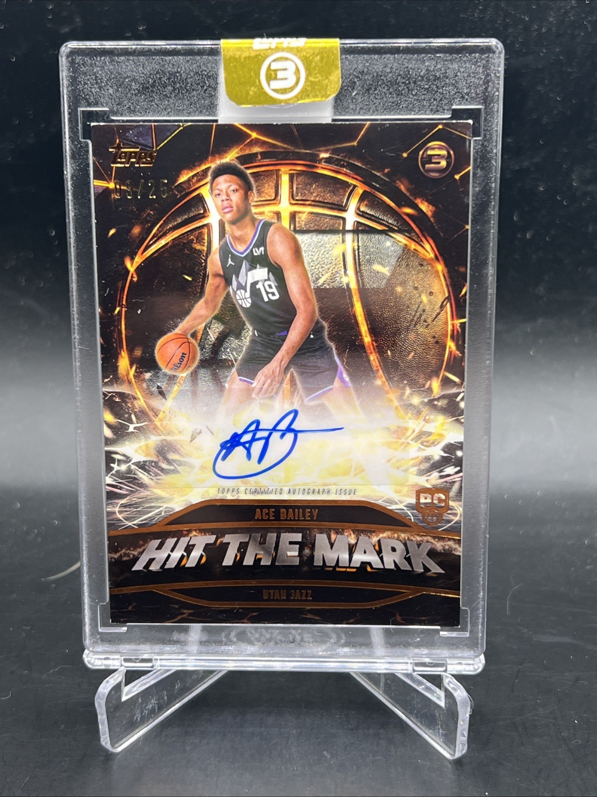2025-26 Topps 3 Ace Bailey HIT THE MARK BRONZE AUTO #’d/25 🏀📈🔥
