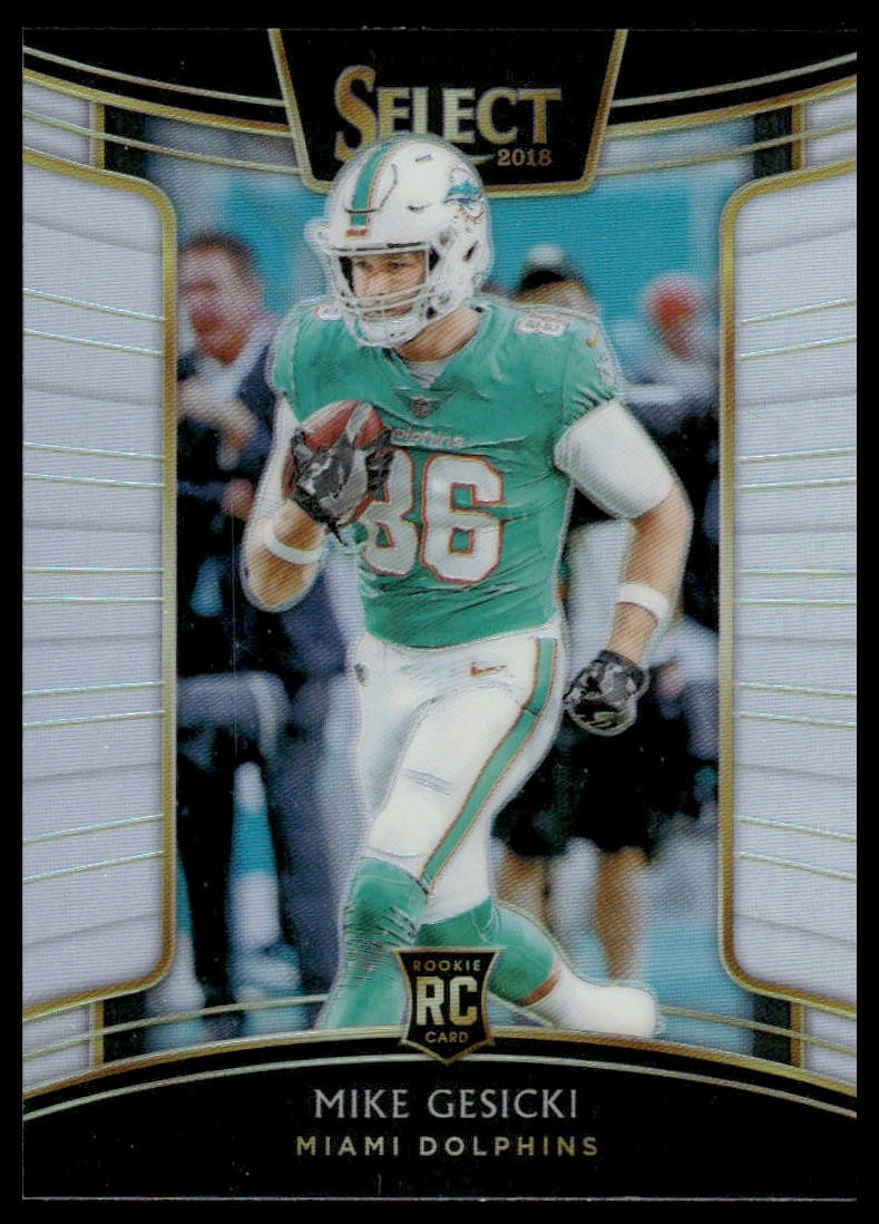 2018 Panini Select #52 Mike Gesicki RC Rookie Silver Prizm Miami Dolphins