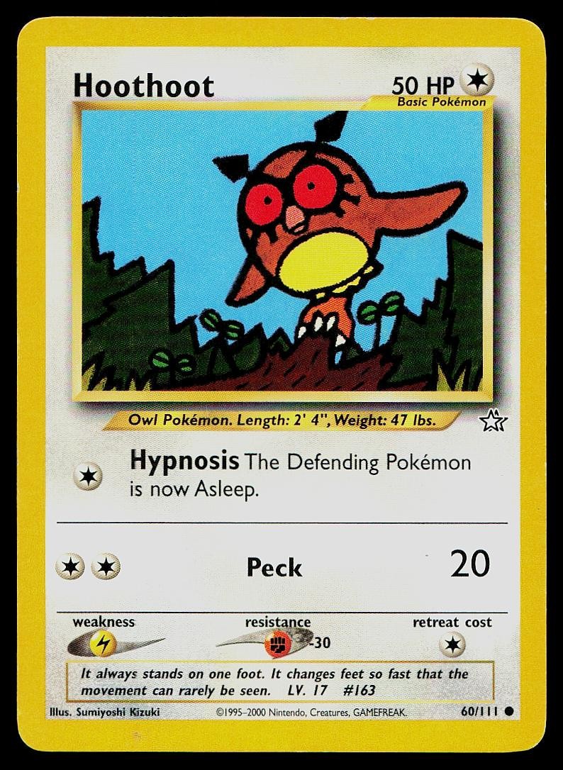 Pokemon Card Neo Genesis Hoothoot 60/111 Common