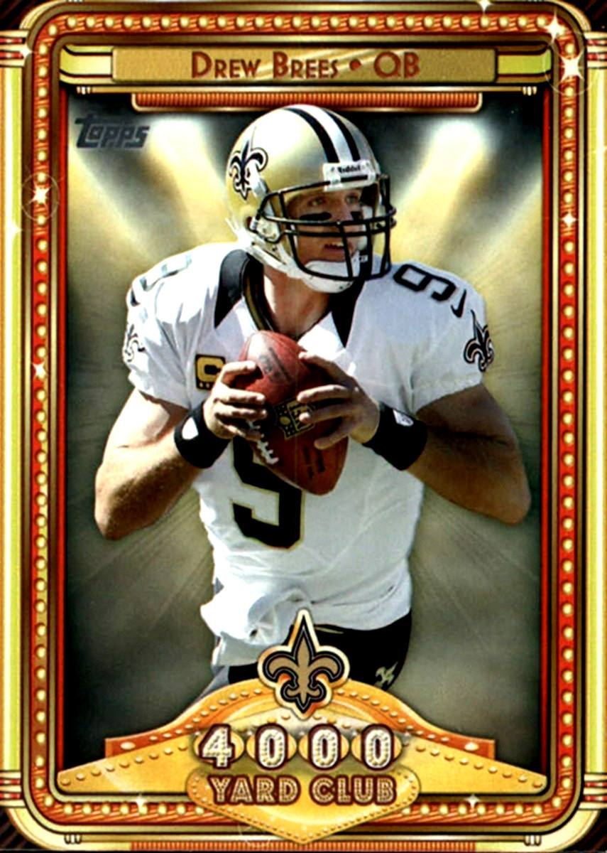 2013 Topps 4000 YARD CLUB #1 Drew Brees New Orleans Saints HOF