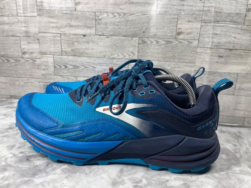 Brooks Cascadia 16 Sneakers Men 10.5D Running Shoes Blue Hiking Trail Trainers - Picture 9 of 20
