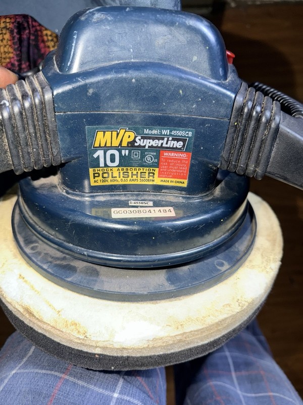 MVP SuperLine WI-4550SCB 10in Corded Electric Polisher Buffer 120V Blue/Black