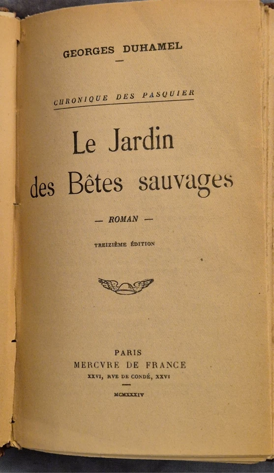 Georges Duhamel, la chronique des Pasquier. 10 volumes reliés, Mercure de France - Photo 4/4