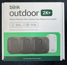 NEW BLINK OUTDOOR 2K WIRELESS SECURITY 3 CAMERA SYSTEM - BLACK - SHIPS TODAY