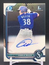 2022 Bowman Chrome #CPA-CW Charlie Welch Prospect Auto - Seattle Mariners
