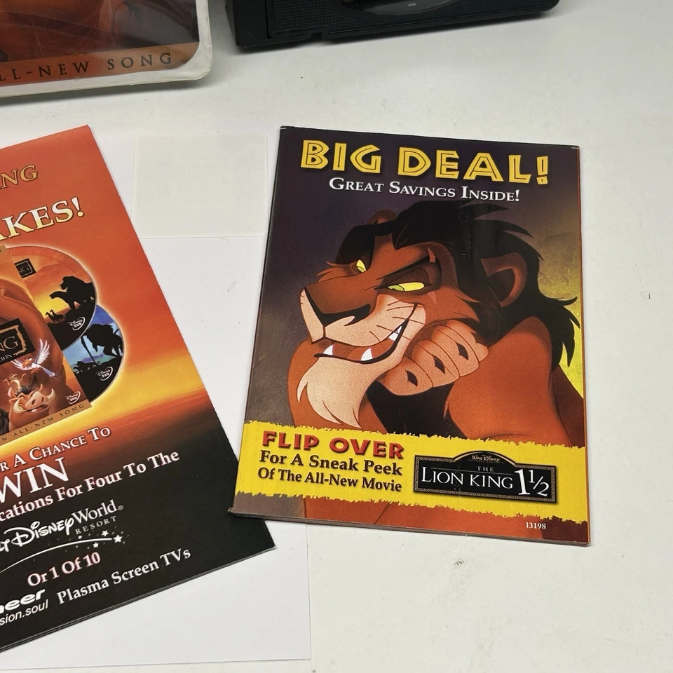 The Lion King VHS Video Tape Special Edition Platinum Inserts Promos Nearly New! - Image 3 of 4