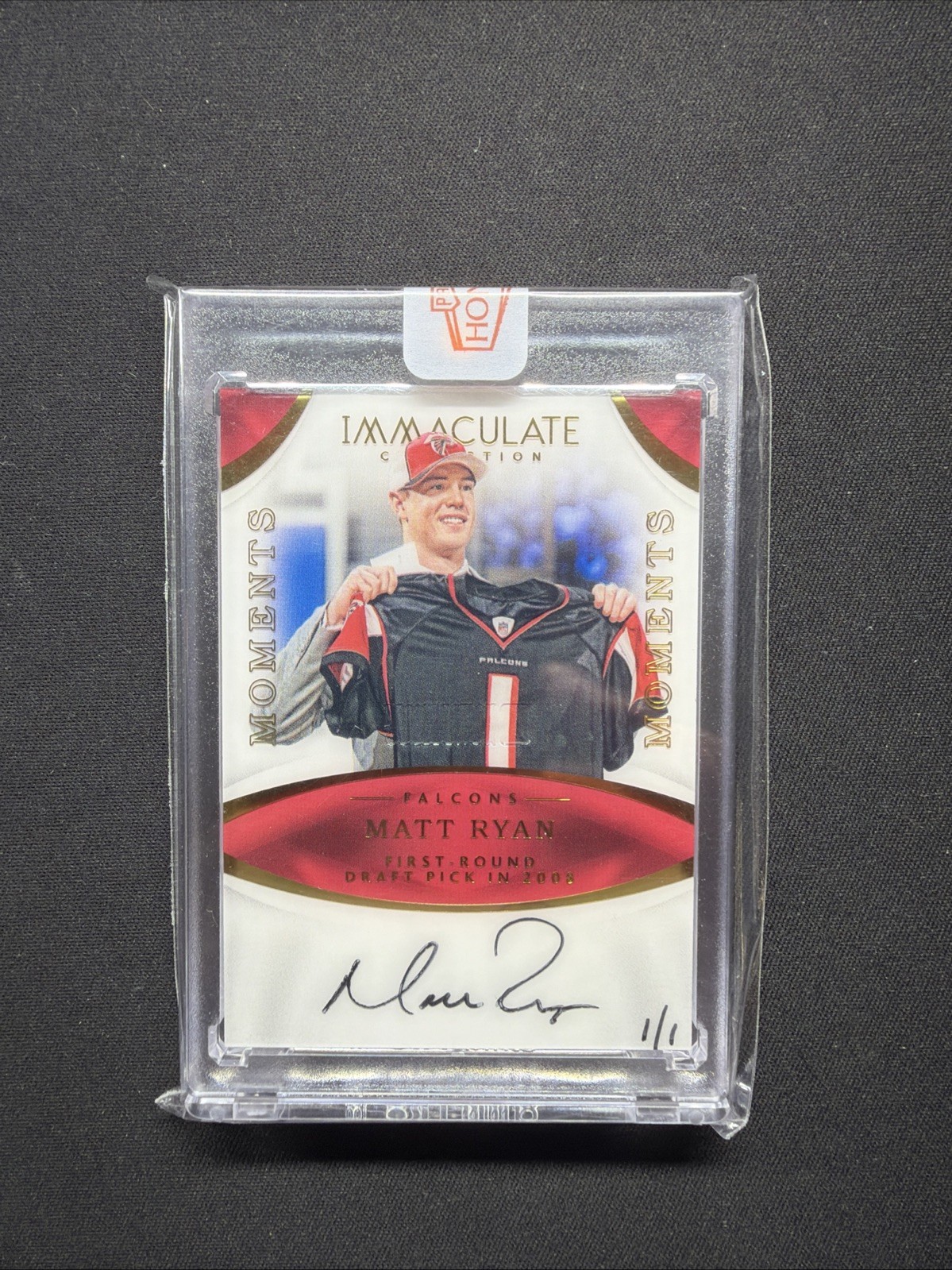2017 Panini Immaculate Moments Autographs Matt Ryan honors 1/1