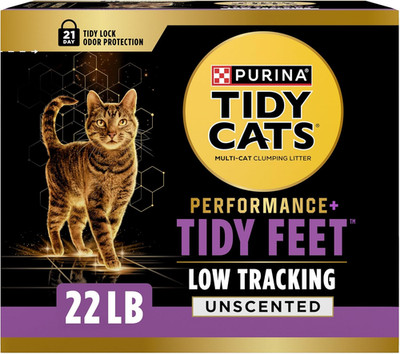 Performance plus Feet Unscented Low Tracking, Clumping, Odor Control Kitty Litte
