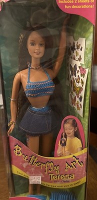 Barbie Butterfly Art Tattoo Teresa Doll 1998 Mattel 20361 NEW 