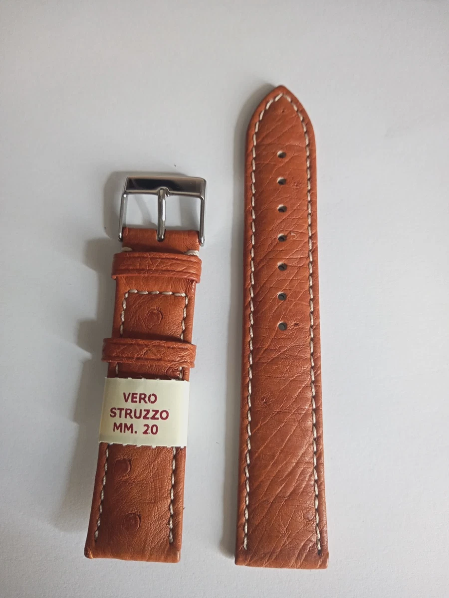 Cinturino Orologio In Pelle Morbida 20mm Rilascio Rapido: Vintage Marrone Scuro Per Uomo E Donna