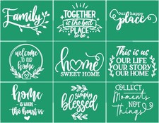 Self Adhesive Silk Screen Stencils - Farmhouse Family Welcome Home Happy Place