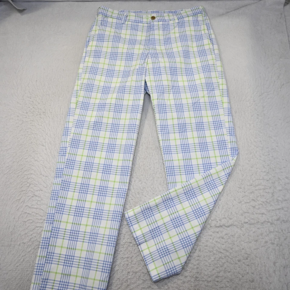 Pantalones de golf IZOD a cuadros rendimiento absorbente frente plano para hombre talla 33 x 32 Foto 2 de 4