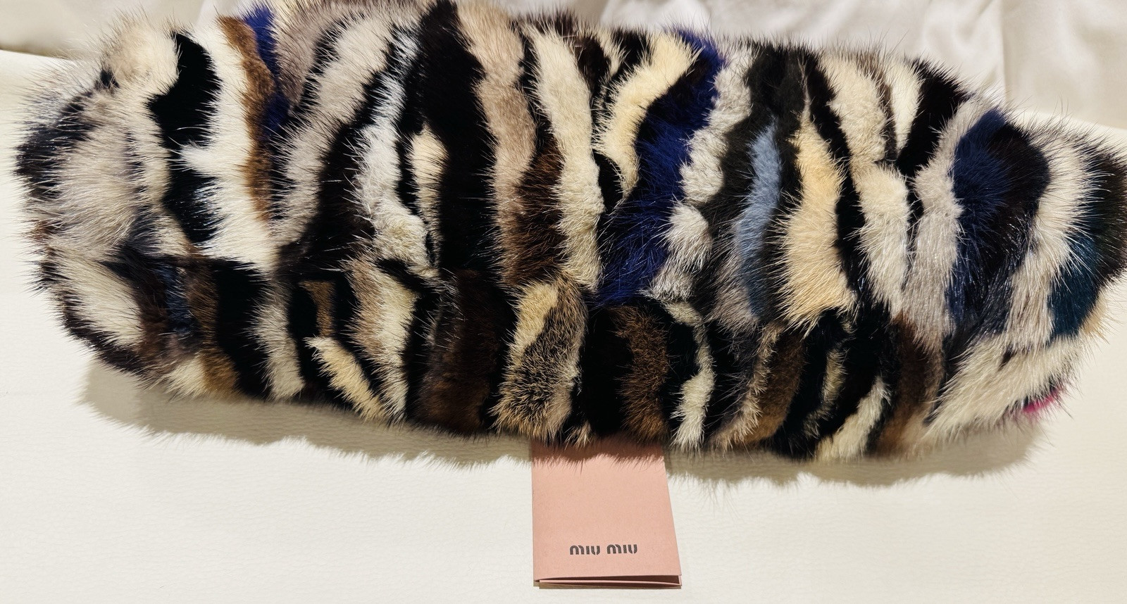 Miu Miu Clutch Bag In Rainbow Mink Patchwork Mult… - image 17