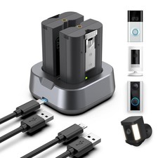 2Pack 7200mAh Replacement Battery for Ring-Doorbell, Long Lasting Camera Batt...