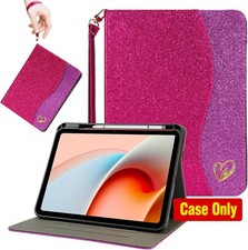Folio Case for Galaxy Tab A11 Plus, Sparkly Design with Auto Sleep/Wake Feature