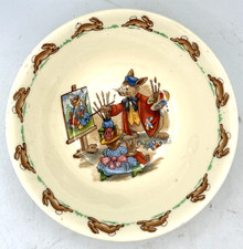 Royal Doulton Bunnykins Nursery Bowl English Fine Bone China Painting Scene 6"