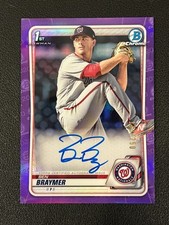 Ben Braymer 2020 Bowman Chrome 1st Auto Purple Refractor /250 Nationals