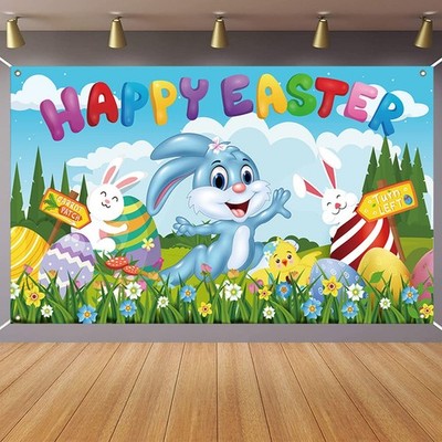 Happy Easter Party Backdrop Photography Background for Decorations Banner