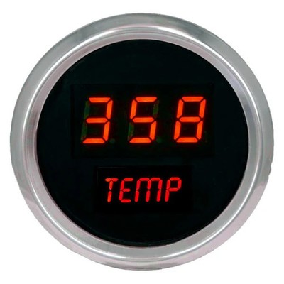 Intellitronix 2-1/16'' LED Digital Oil Temperature Gauge, Red, 50-350 F
