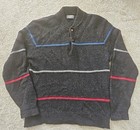 VTG Pendleton Men’s 100% Wool Size XL Sweater Striped Henley 2 Button Made USA