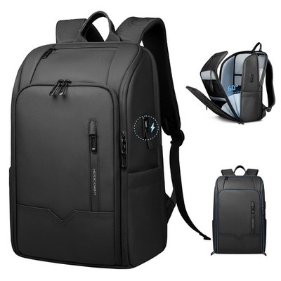 Business Rucksack Herren Wasserdicht 15.6 Zoll Laptop Rucksack mit USB-Anschl...