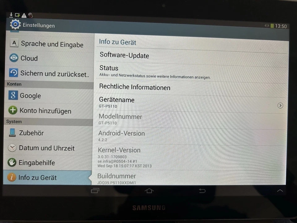 Samsung GALAXY Tab 2, 10.1 GT-P5110 , Titanium Silver, mal Zugabe TV, neuwertig - Bild 3 von 4