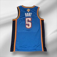 LUGUENTZ DORT OKC THUNDER SIGNED / AUTOGRAPHED BLUE FINALS JERSEY BECKETT COA!!