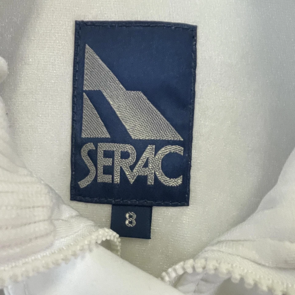 Chaqueta Serac Vintage Mujer 8 Blanco Tactel Acolchado Puffer Abrigo Esquí EE. UU. 80s Foto 4 de 4