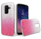 ''GSA Gradient Glitter Case for Samsung A6 - Hot Pink & Silver Sparkle''