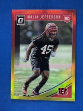 2018 Donruss Optic Red and Yellow #123 Malik Jefferson Cincinnati Bengals!