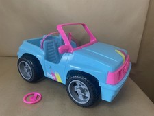Vintage BARBIE dol 90’s JEEP Aqua Blue Open Top Car Mattel 1994