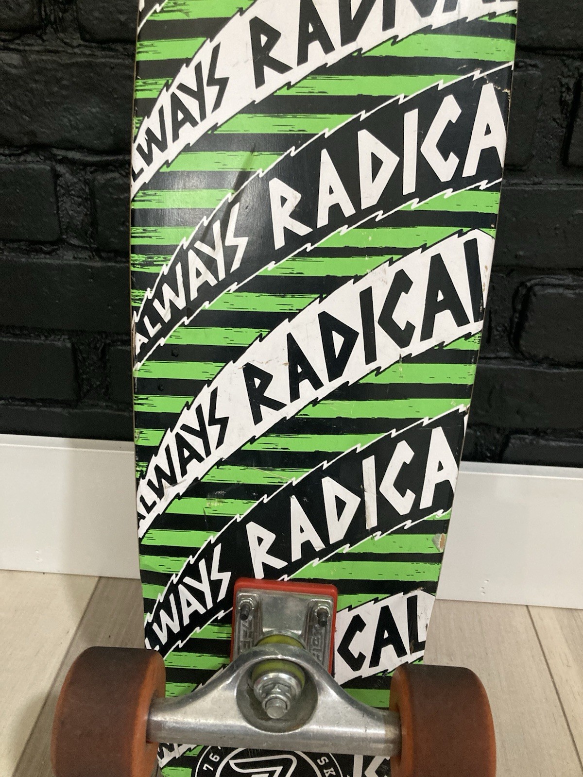 Z-FLEX ALWAYS RADICAL Graphic Reissue Cruiser Skateboard Factory Complete -USED