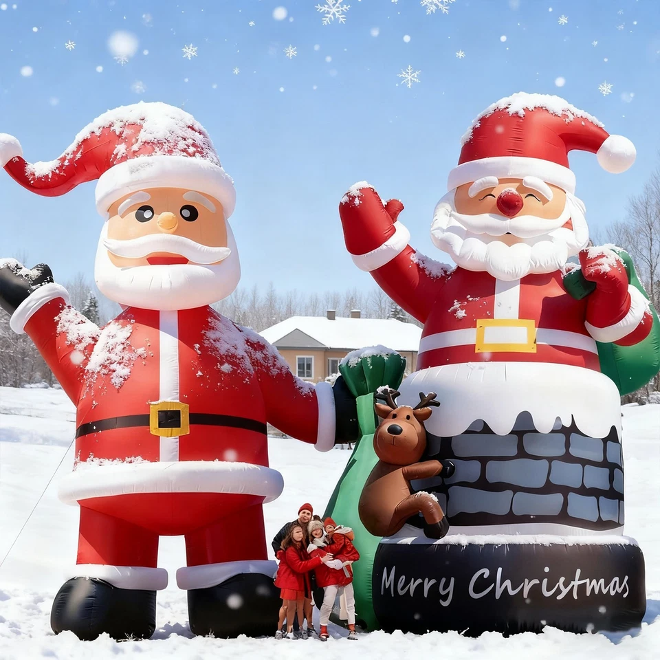 20/26/33/40 pies enorme inflable Navidad Papá Noel para decoración de patio al aire libre Foto 2 de 4