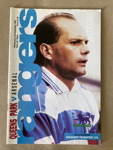 QUEENS PARK RANGERS V ARSENAL 1992-93 LEAGUE PROGRAMME