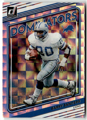 Panini Football NFL Donruss 2022 No. D38 Barry Sanders Dominators Holoe
