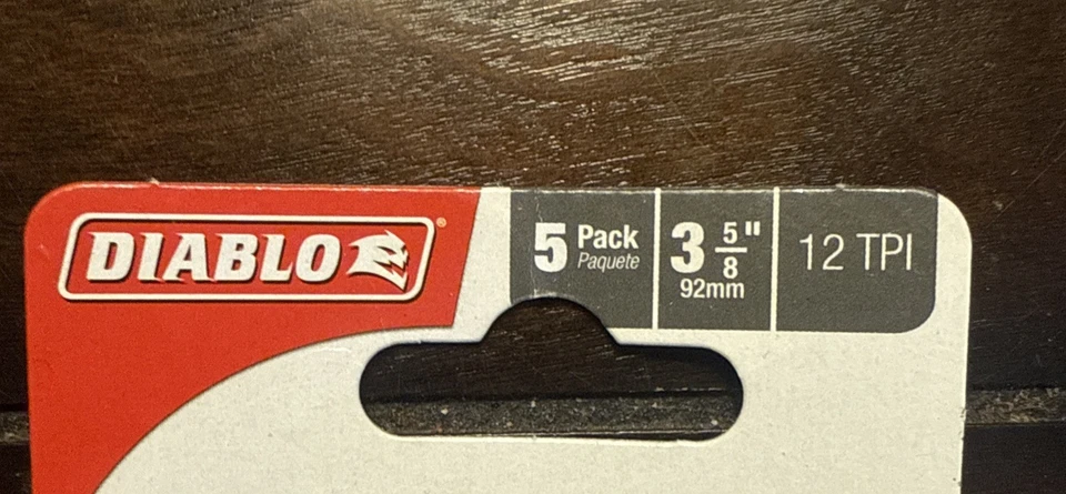 暗黑破坏神双金属锯片 5 件装 12 TPI 厚金属使用 (DJT121BF5) — 第 2/4 张图片