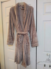 WOMEN'S or MEN's FUZZY PLUSH ROBE BRAND NEW TAN SHOWER RELAX