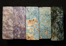 Stabilized & Dyed Burl Wood Blocks - Pen Turning/Knife Scale Blanks 