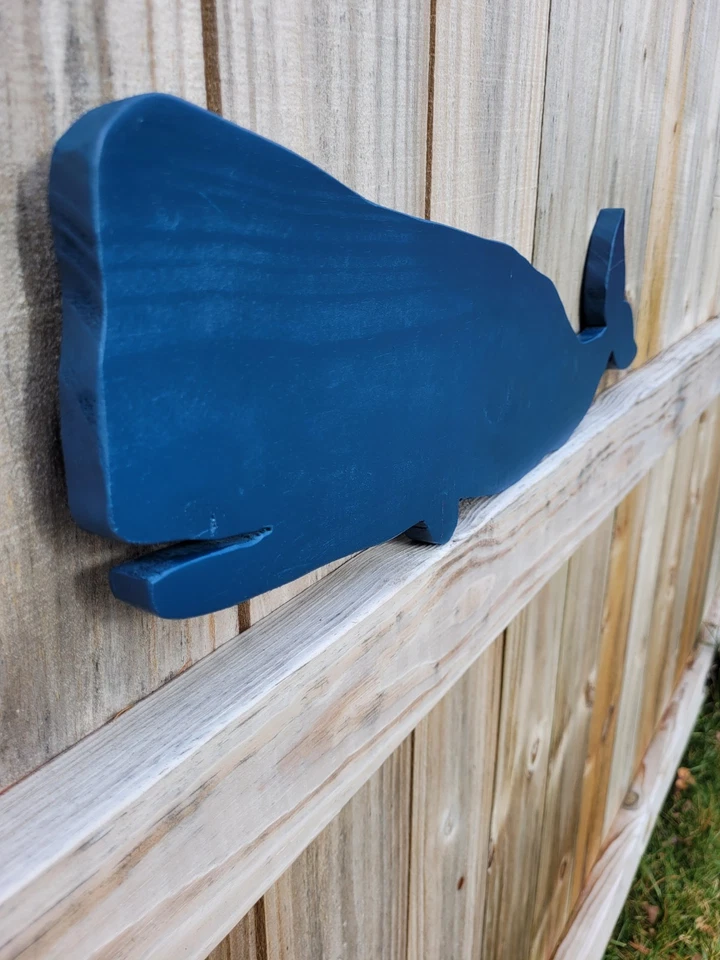 Decoración de ballena de madera Foto 2 de 4