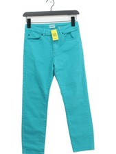 White Stuff Women's Jeans UK 10 Green Cotton with Elastane Cropped