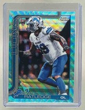 Tate Ratledge 2025 Topps Chrome #383 Teal Wave Refractor Rookie RC /299
