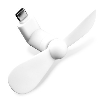 USB C Miniventilator Typ C Mini Fan Reise Ventilator leise tragbar klein weiß