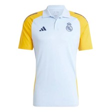 Image of Men's Polo Shirt Glow Blue 2024-2025 Real Madrid Football Soccer Casual Top