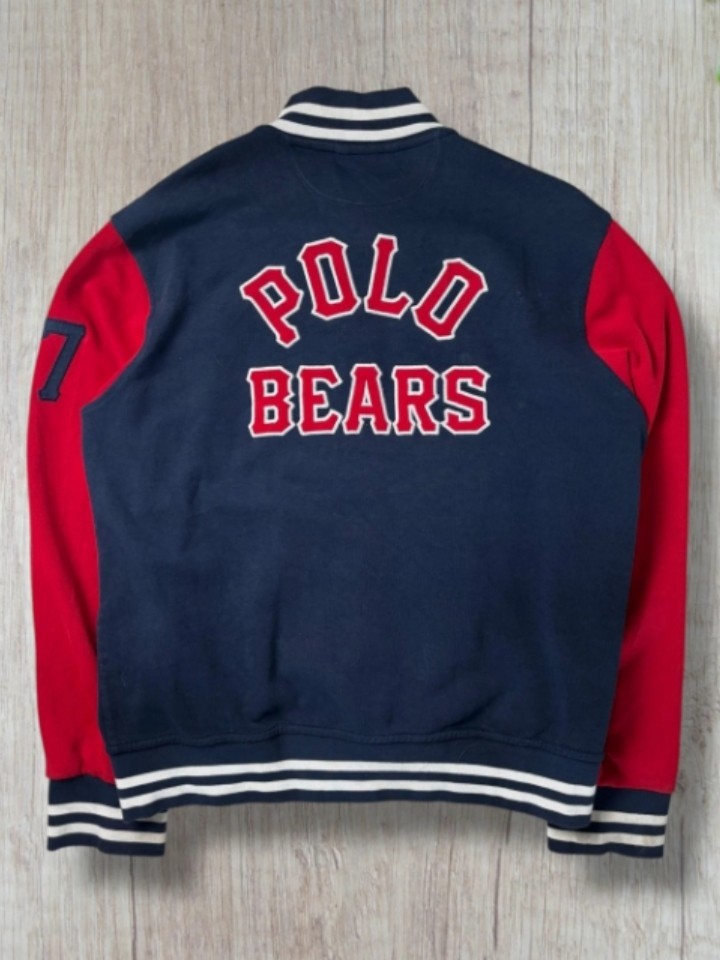 POLO BEARS RALPH LAUREN Baseball Bear Varsity Jacket Mens
