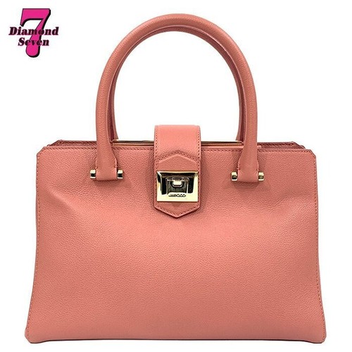 Jimmy Choo MARIANNE 2 WAY Pink Leather Handbag Shoulder Gold Hardware Authentic