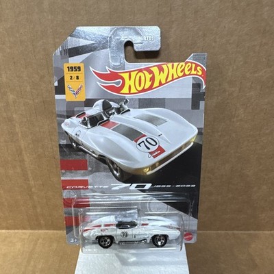 Hot Wheels Corvette 70th 1:64 1959 Chevrolet Corvette Stingray White/Red